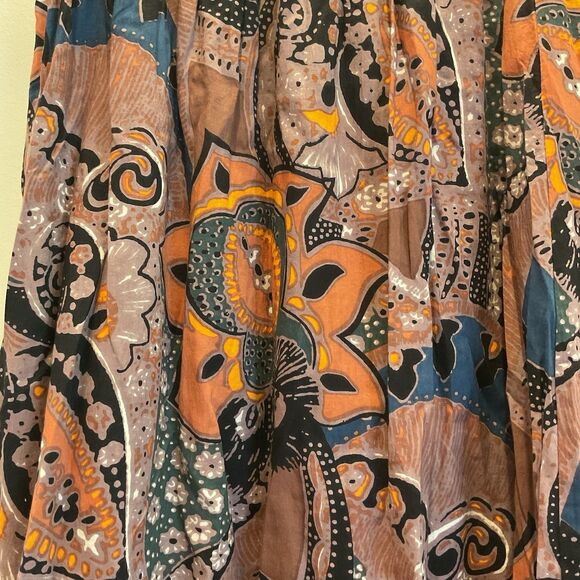 Cleobella Jodie Ankle Skirt Mirage Print Organic Cotton Boho Maxi S NWT $218 - Picture 3 of 9